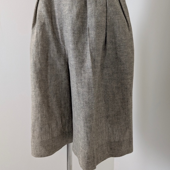 90s High Waisted Bermuda Shorts Tweed Pleated Bermudas - Picture 12 of 12